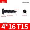 Black Zinc Plated M2 Pan Head Anti-Theft Hex Screws, Flat Tail, Self-Tapping