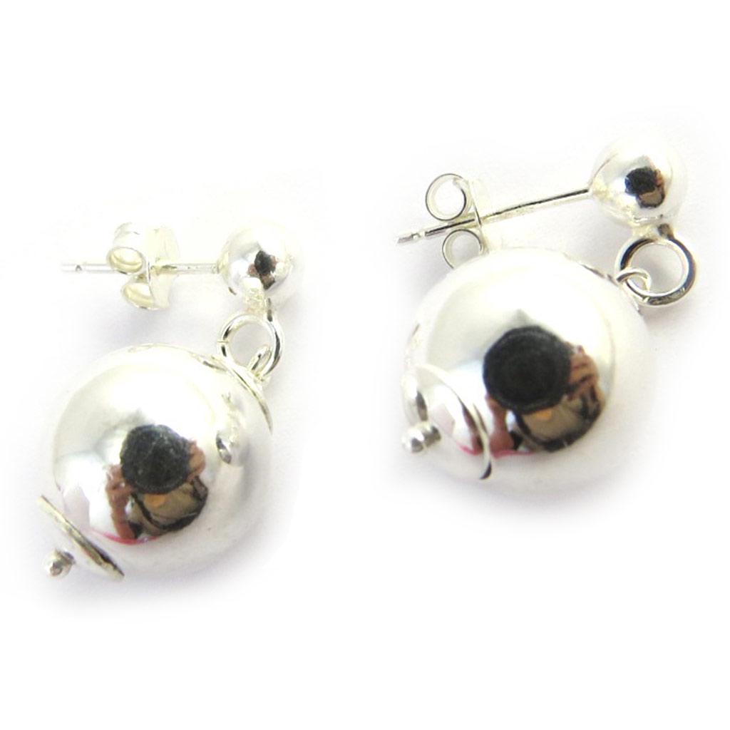 Les Trésors De Lily [M9458] - Silver 'Marble' Silver Earrings (rhodium-plated) - 24x12 Mm