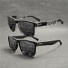 Retro Polarized Fashion Sunglasses Men Women Brand Designer Square  Frame Driving Mirror Sun Glasses