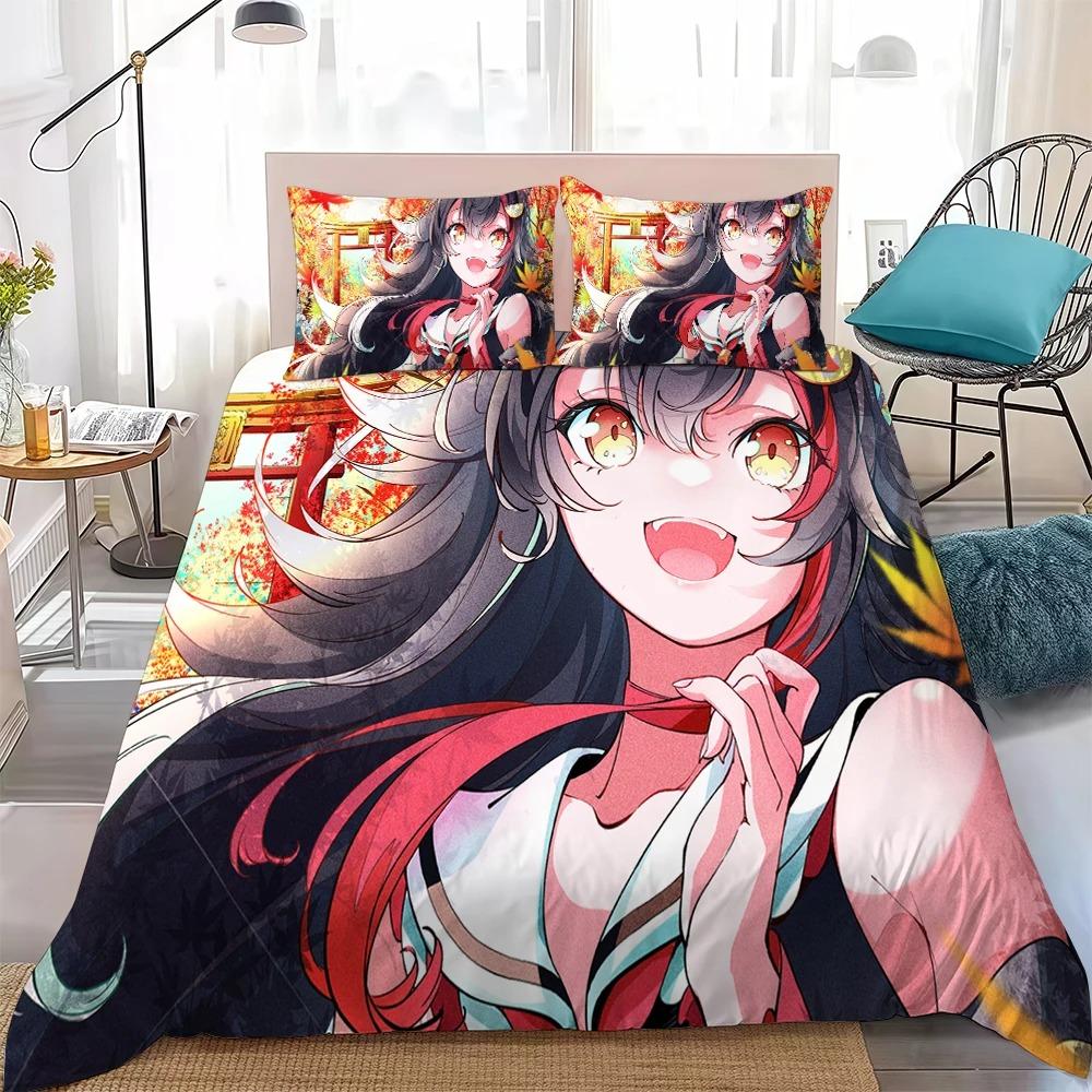 3D Print O-Ookami Mio Bedding Set Soft Comforter Cover With 1/2pcs Pillow Shams For Kids Adults Duvet Cover Microfiber