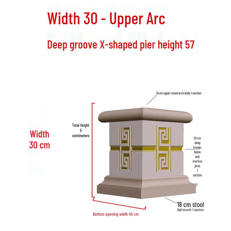 European Villa Courtyard Roman Column Base for Exterior Wall Decoration