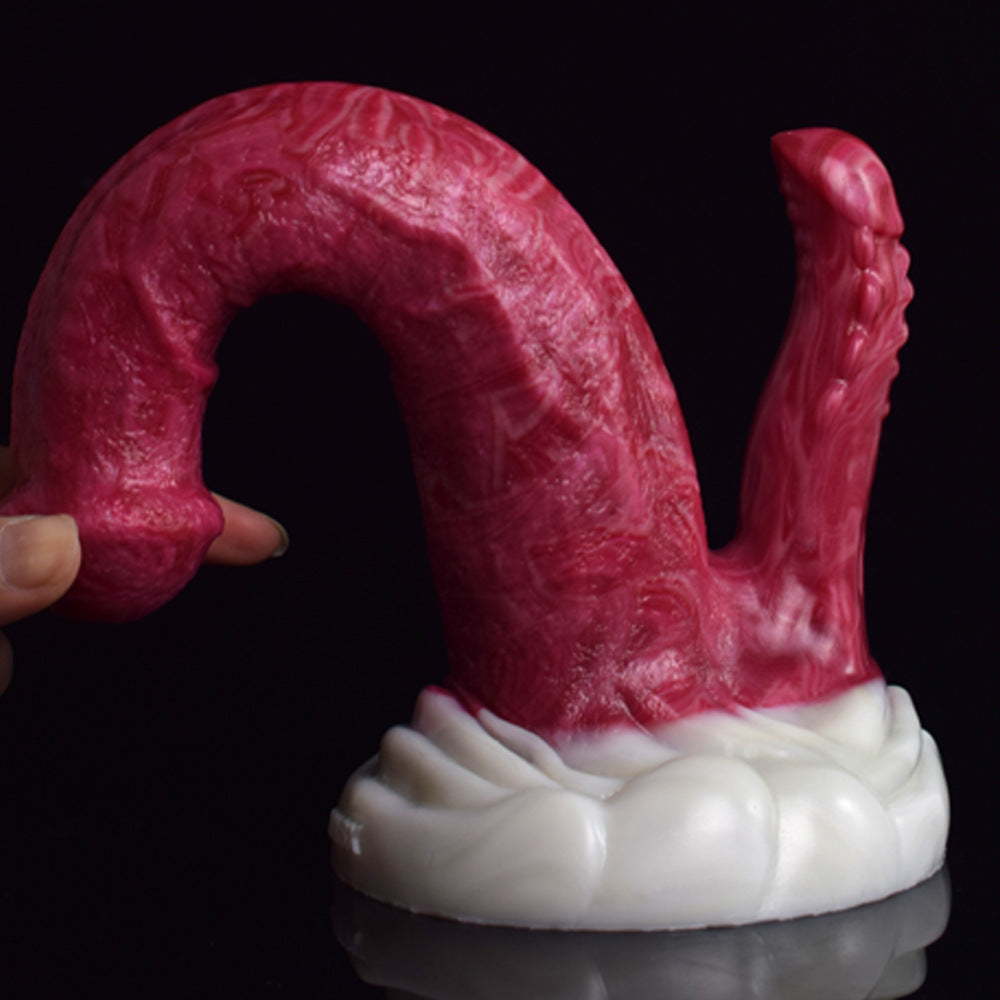 Velký a malý dračí kůň Tess dvouhlavé dildo