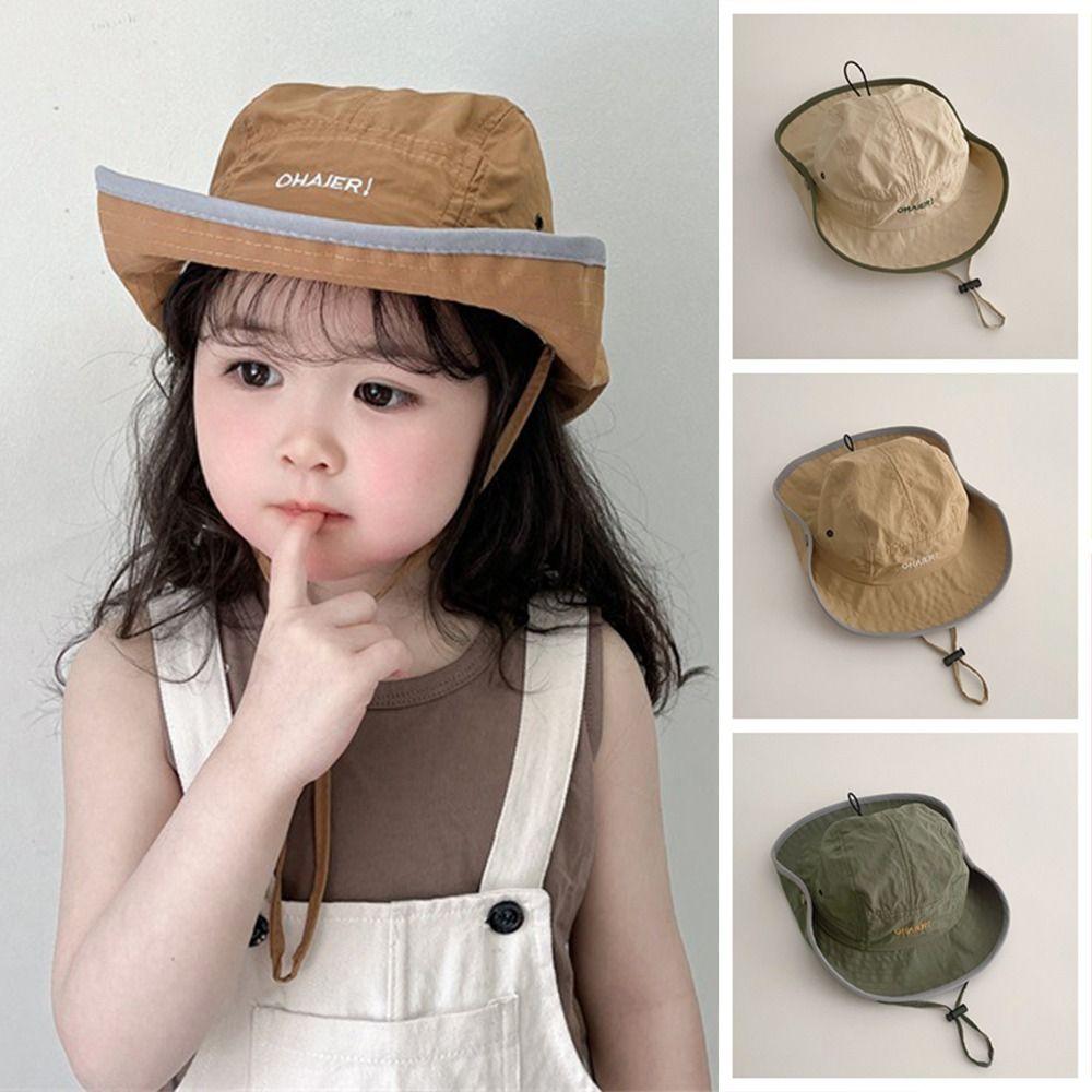 Summer Children Sunhat Quick-dry Fisherman Hat Ins Baby Bucket Hat 2-8 Years