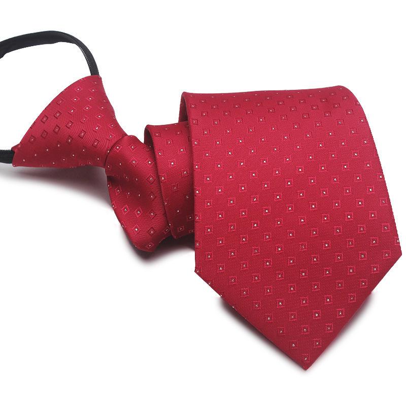Men's 8cm No-Knot Zipper Tie - Easy-Pull Business Formal Tie