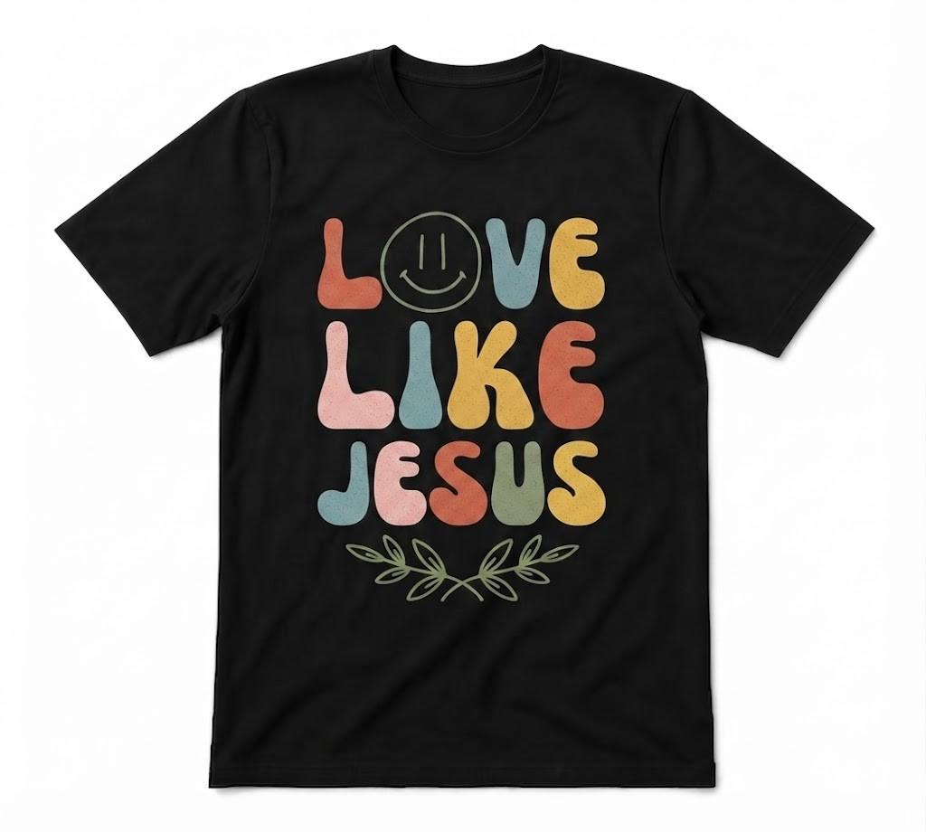 Love Like Jesus Christian Jesus Religion Graphic Unisex Black T-shirt