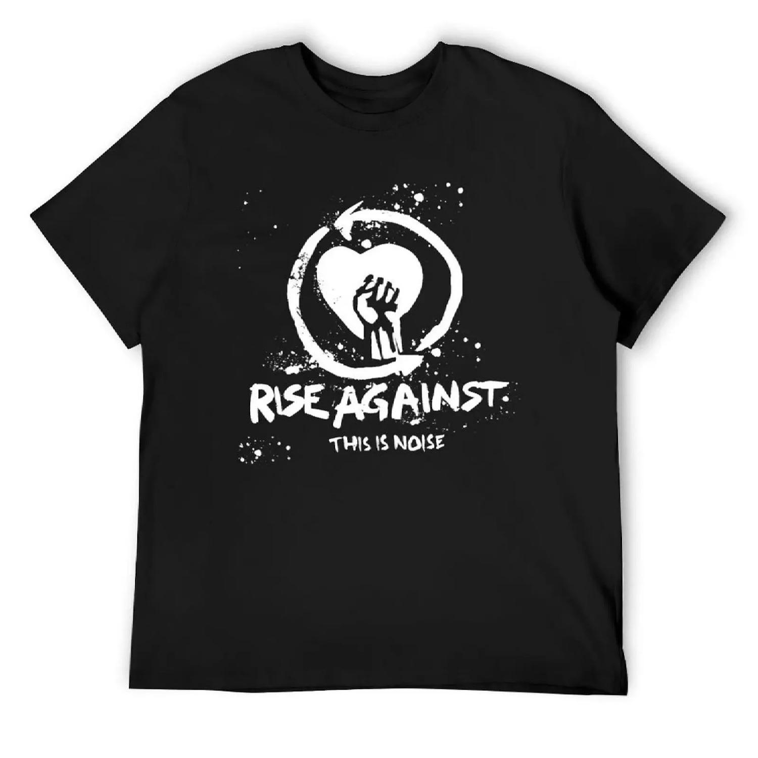 

Best seller by rise against logo band music punk rock essential t shirt T-Shirt T-shirts man summer tops mens vintage t shirts XXXXXL чорний