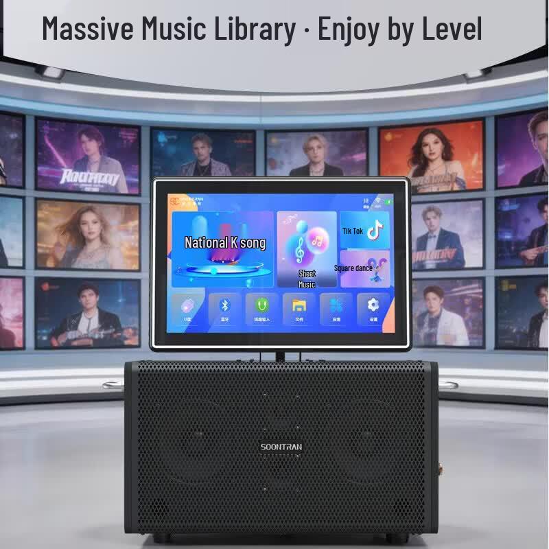Songchuan International Outdoor Portable KTV Trolley Speaker with Dual Wireless Microphones (CN version)