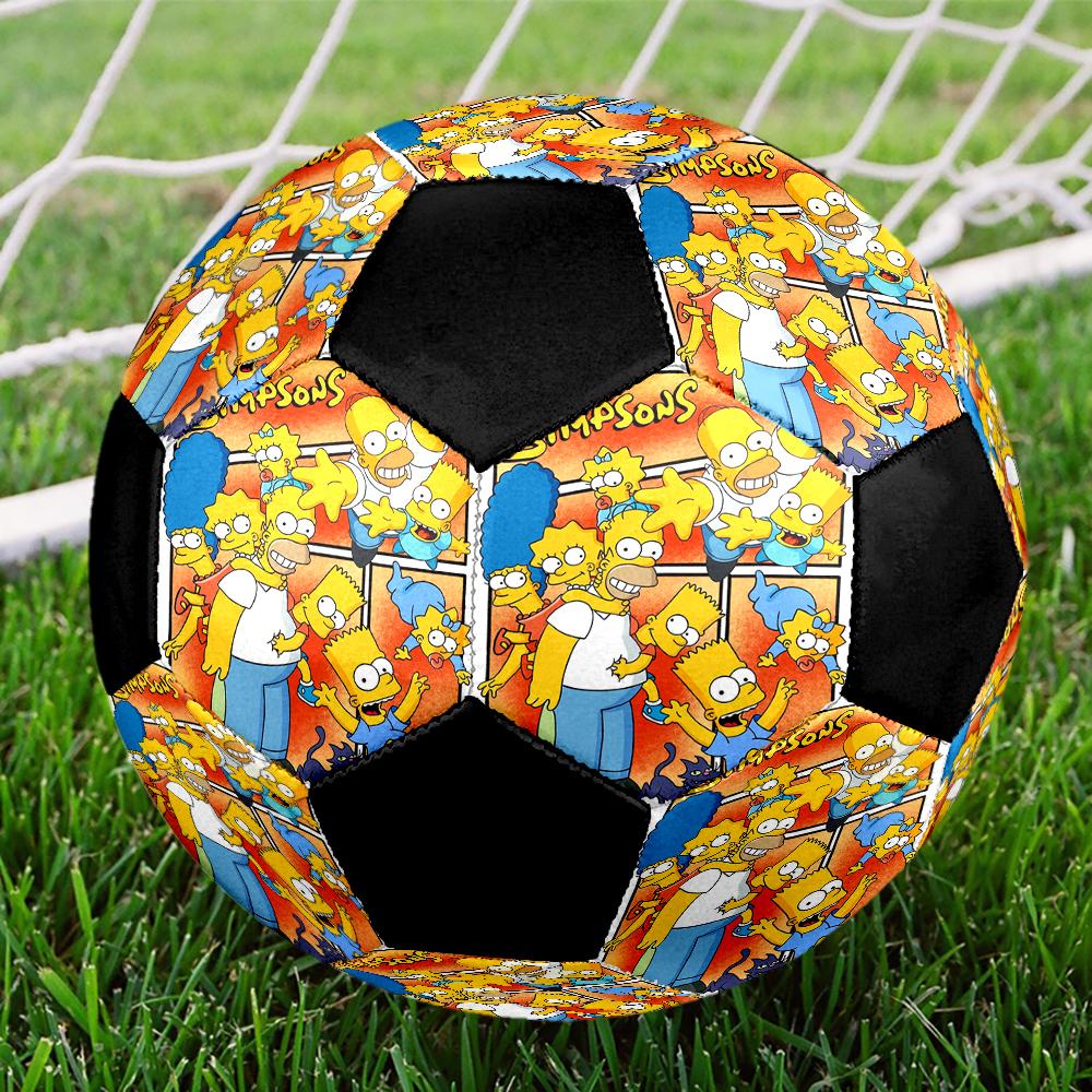 Simpsons Family Indoor Soccer Ball Colorful Machine Stitched PVC Size 5 Team Training Competition Ready Durable High-Bounce Cool Sports Gift