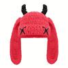 Miniso Fun Devil Novelty Women's Hat, Unique Street Style Long Ear Warm Beanie Hat for Men and Women