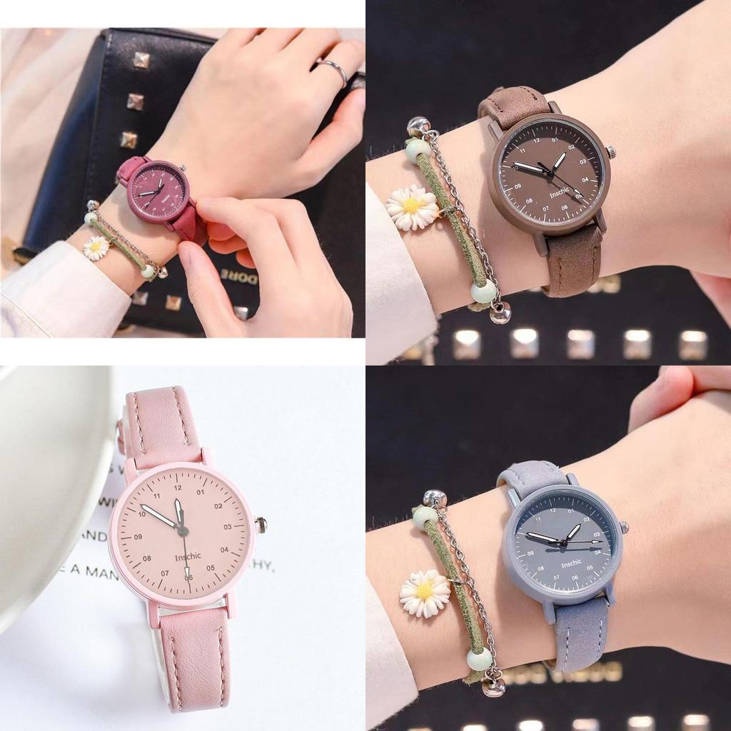 Elegant Female Wristwatch With Classic Glass Face And Decorative Function For Teens