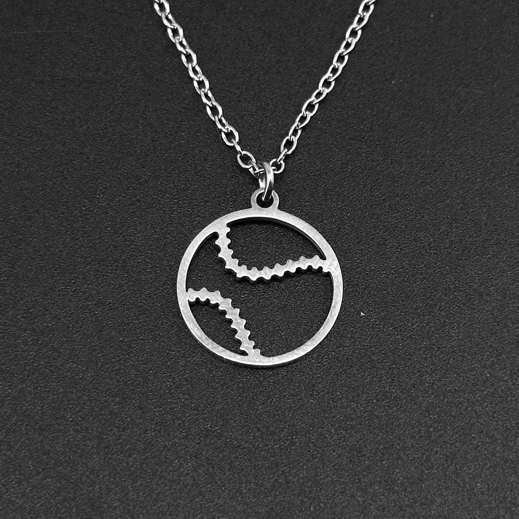 Boys' Sports Necklace: Basketball, Volleyball, Baseball, Football Pendant with O-Shaped Chain