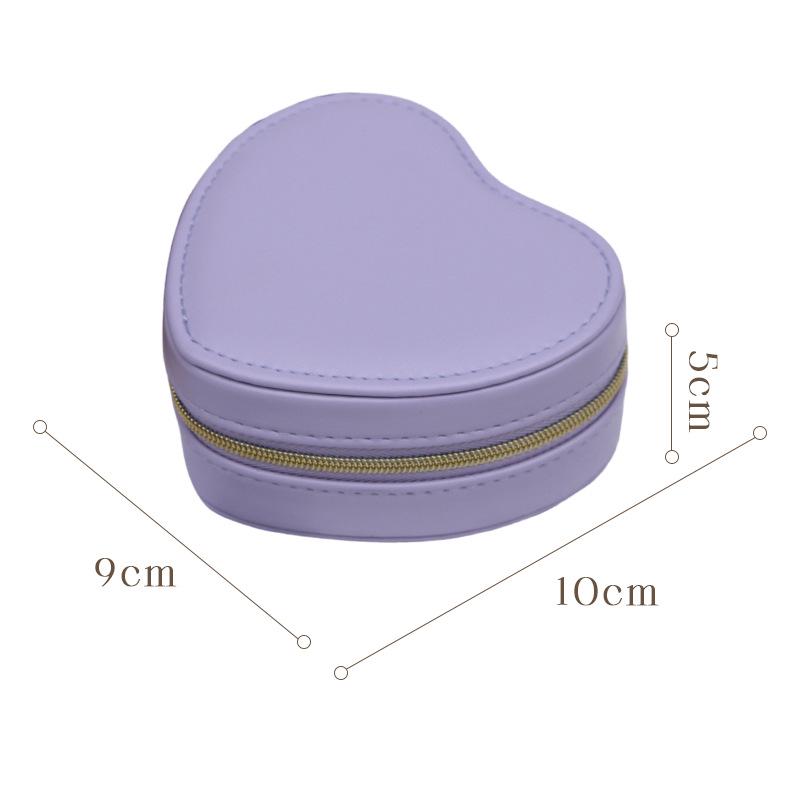 Heart-Shaped Leather Jewelry Box: Elegant, Portable, and Exclusive Earring Storage