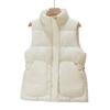 Down Puffer Vest for Women Stand Collar Sleeveless Puffer Jacket Casual Zipper Up Waistcoat Winter Warm Outerwear with Pockets