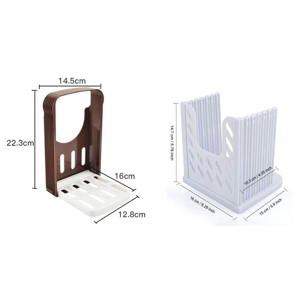 Portable Toast Bread Slicer Stand Plastic Multifunctional Sandwich Cutter Mold Foldable Loaf Cutter Rack for Homemade Bread