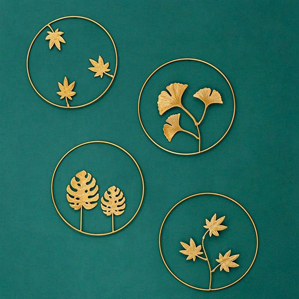 Ornaments Palm leaf Metal Canna Ginkgo Leaf Wall Decoration Room Decor Wall Hanging Ornament