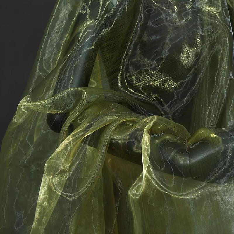 100x150cm Gradient Flashing Colorful Organza Tull Fabric for Designer Styling Shiny Dress Clothes Accessories Stage Decor