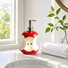 300ML Bitten Fruit Refillable Soap Dispenser, Liquid Hand Soap Shower Gel Container, Empty Pump Lotion Bottle for Bathroom Kitchen