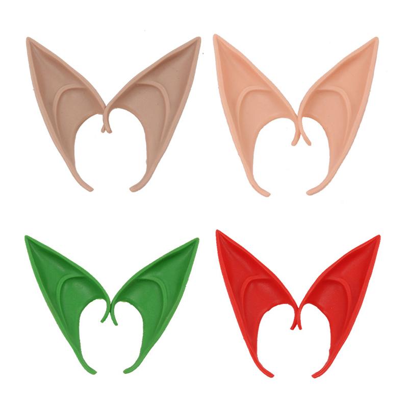 Halloween Elf Ears Cosplay Anime Game Halloween Party Costumes Props Latex Colorfull DIY Elves Ears Angel Wearing Fancy Dress