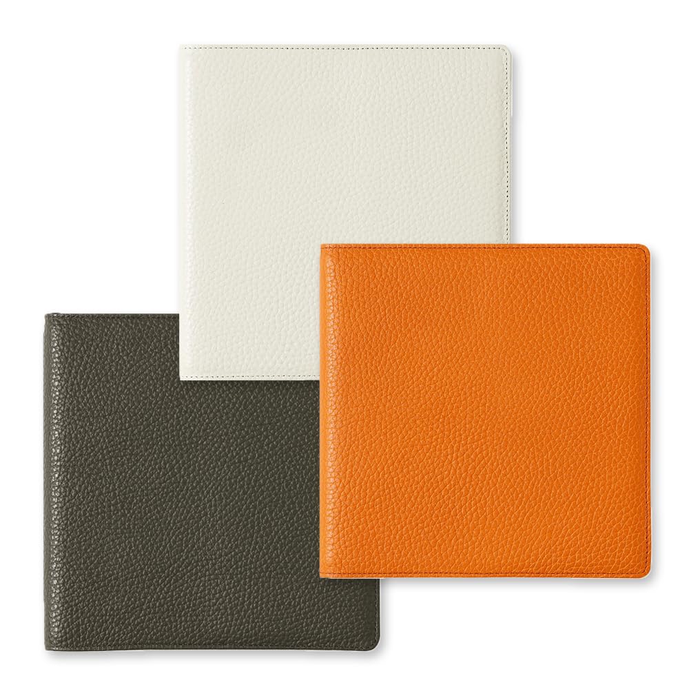 QUOVADIS genuine leather notebook cover 16 x 16 cm orange QUOVADIS qv16x1630or (cowhide) "Tail"