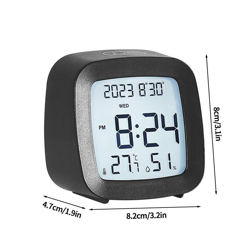 Wecker im nordischen Stil, digitale Quarzuhr, Heimdekoration, tragbare Stummuhren mit Metallständer für Schlafzimmerdekor