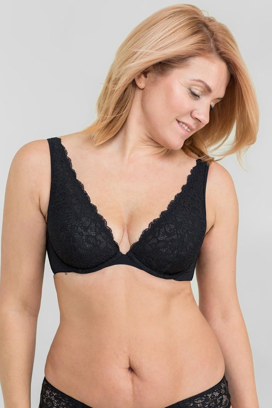 

Бюстгальтер з м якою чашкою brabrabra (85334) 65C прозорий колір чорний