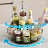 Round Cosmetic Storage Rotating Tray Turntable Desktop Storage Tray  Living Room