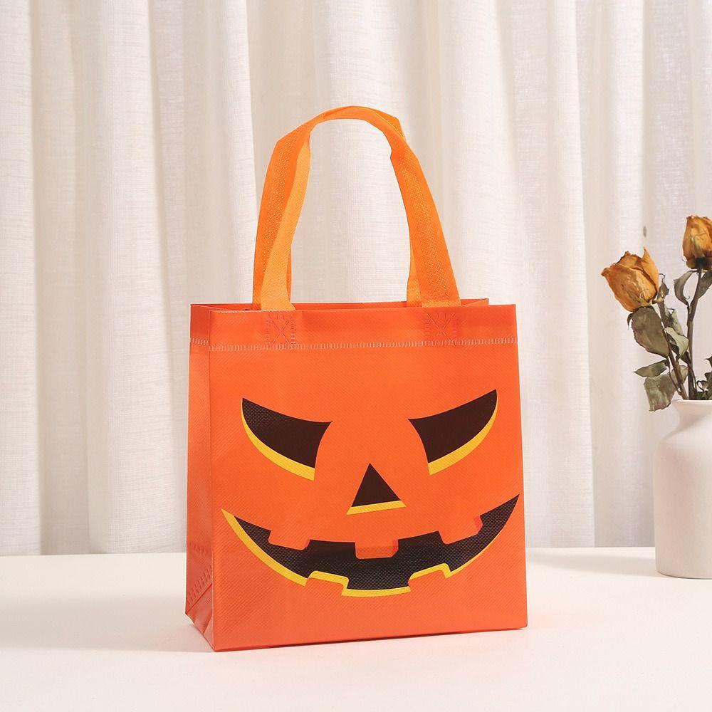 Pumpkin Non-Woven Treat Bags Loot Bag Kids Gifts Bag Packaging Halloweens Candy Bag  Children