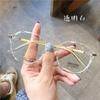 New unisex square polygon glasses for men women pc frame glasses plain glasses Nearsighted Eyewear Glasses -1.0 -2.5 -1.5