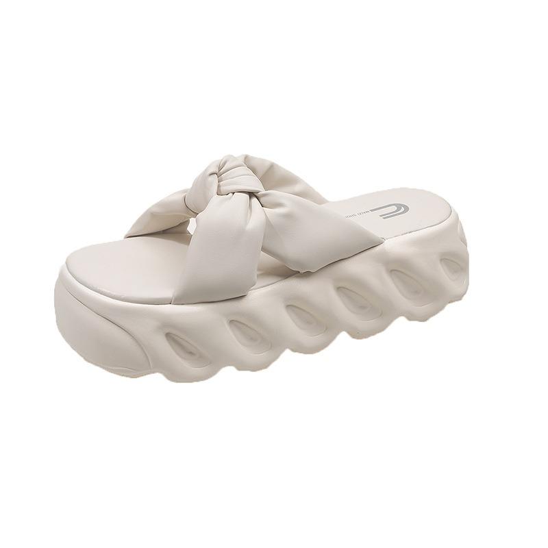 Summer wear high-end cool slippers women's new thick-soled heightening skirt muffin-soled sandals
