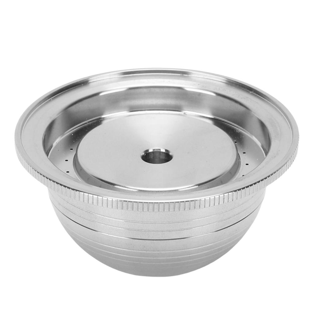 Refillable Coffee Pod Fit for Vertuo Plus Next Pop Stainless Steel Reusable Coffee Capsule with Brush Spoon
