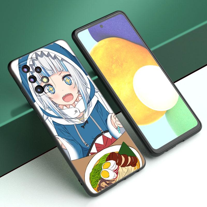 Gawr Gura Anime Phone Case For Samsung A13 A22 A24 A32 A23 A25 A34 A35 A52S A53 A54 A55 A73 5G A12 A14 A15 A31 A33 A50 A51 A72