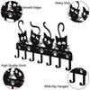 Wrought Iron Multifunctional Cat Hook for Keys Clothes Towels Storage Wall Mounted Holder Bathroom Kitchen Decor