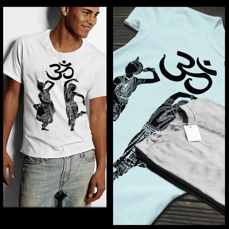 Yoga T-Shirt Hindu Dance India Zen Buddhist Meditation Namaste good energy tee