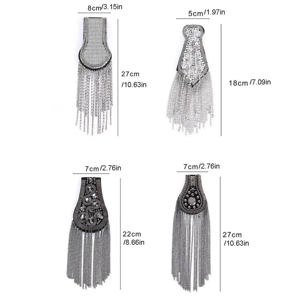 Epaulet Tassel Chain Shoulder Board Punk Epaulette Exquisite Star Shoulder Flash Girl