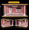 1/18 Wooden Parking Garage Model with Lighting and Dustproof Ornaments