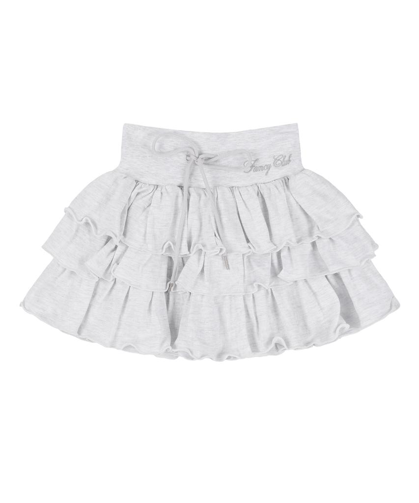 FANCY CLUB [Nf] Puff Sweat Tiered Mini Skirt_(Melange)_F24Qd874
