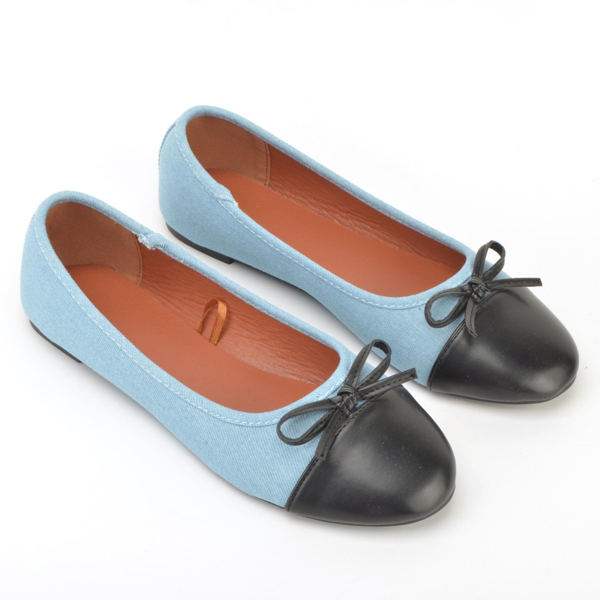 

Summer and autumn leopard print new daily casual single shoes shallow flat shoes 41 джинсовий
