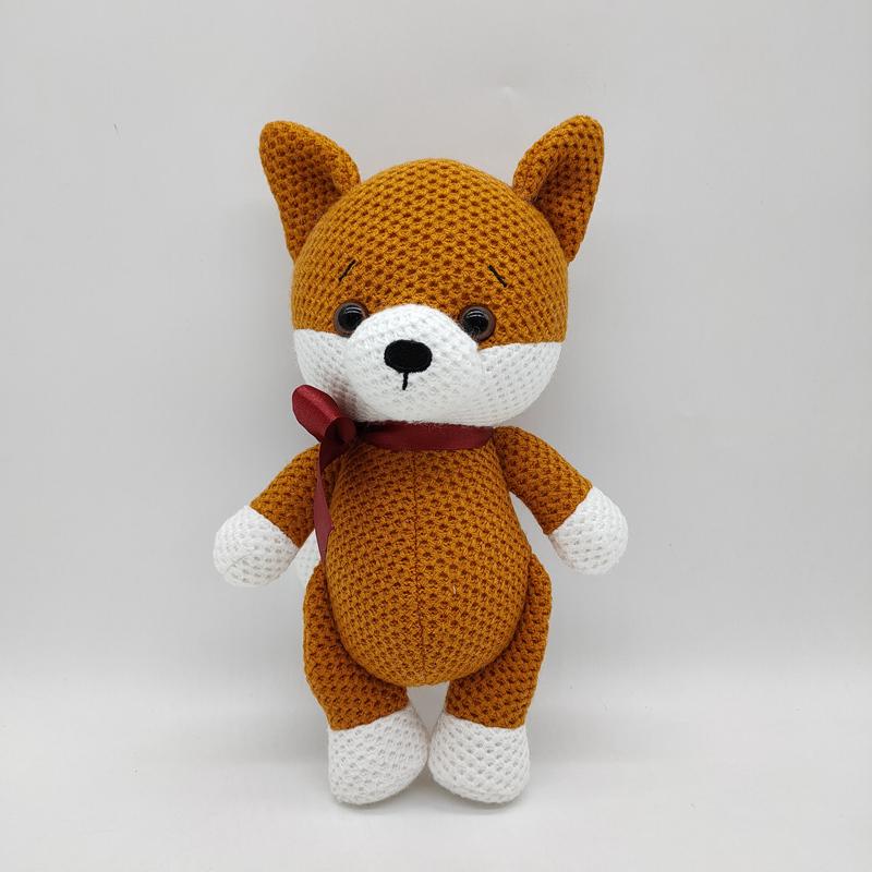 Cute And Charming Cartoon Knitted Animal Plush Doll Rabbit Owl Fox Bear Plush Toy Home Decoration Sleep Soothing Present Designed For Boys Plus Girls