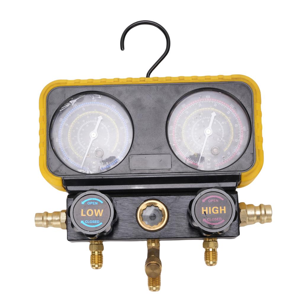 AC Manifold Gauge Set Automotive Manifold Gauge with 3 Hoses Replacement For R410A R32 R134A R22