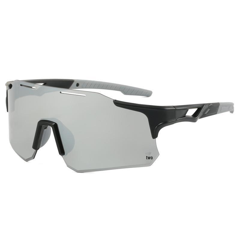 Winddichte bunte rahmenlose photochrome Radsport-Sonnenbrille für Tag- und Nachtgebrauch