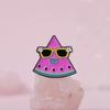 Quirky Beach Vacation Inspired Alloy Pin With Colorful Sunglasses And Fruit Shapes For Trendy Wear