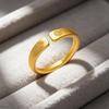 New Gold Double 'Fu' Character Ring for Women, Open and Adjustable, Daily Wear, Fashionable and Versatile, Suitable for Index Finger