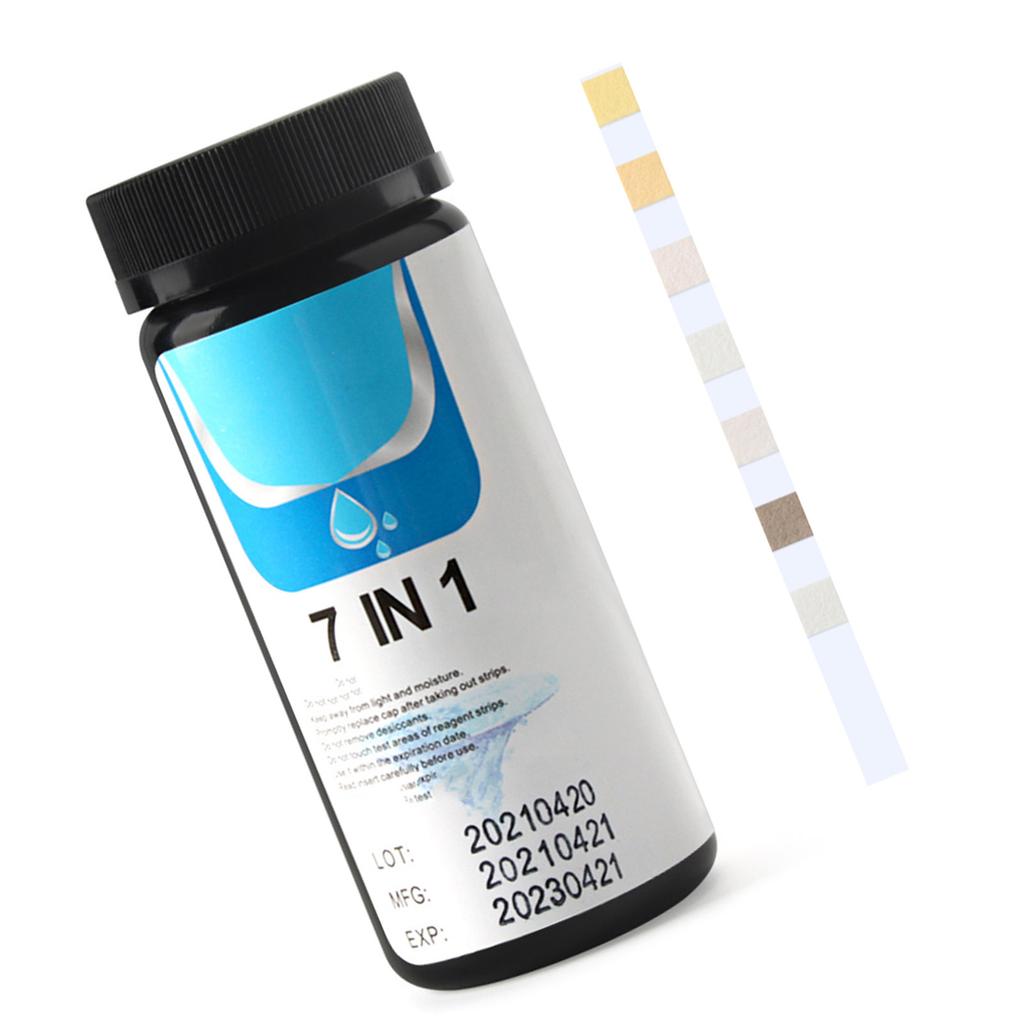 PH Test Strip 7 In 1 Total Alkali Nitrite Free Chlorine Total Chlorine Total Hardness Bromine