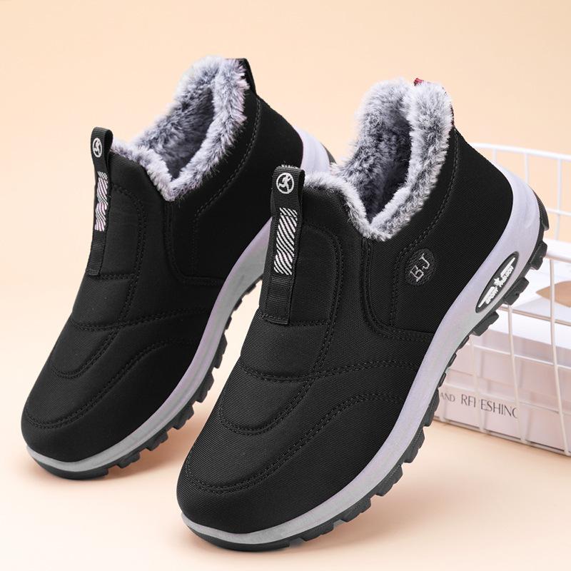 Damen Winter-Schneestiefel mit rutschfestem Kunstfellfutter, Wander-Halbschuhe, bequeme, kurze Stiefeletten, wasserabweisend, warme Workout-Sneaker für Frauen