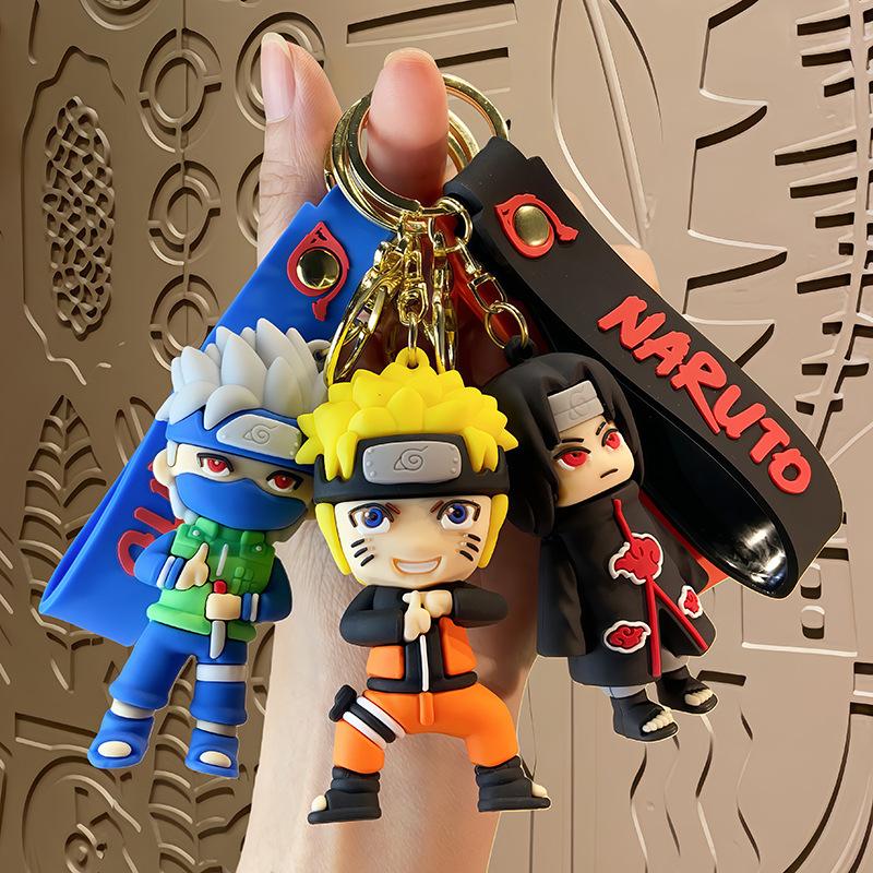 Chaveiro Naruto Anime Chaveiro Personagem Hatake Kakashi Brinquedo de Desenho Animado, Decorações de Chaveiro de Bolsa Carro Presentes para Fãs