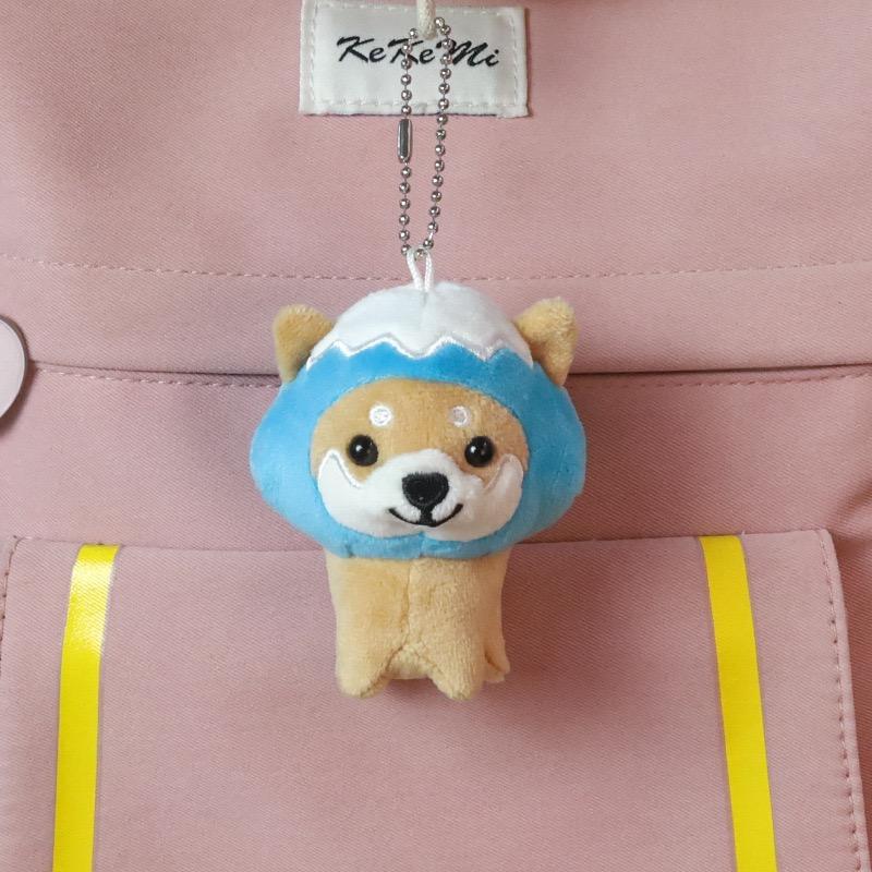Japanese Style Cute Shiba Inu Plush Toy Keychain Kawaii Travel Cartoon Shiba Puppy Doggy Plush Doll Pendant Backpack Charm Gift