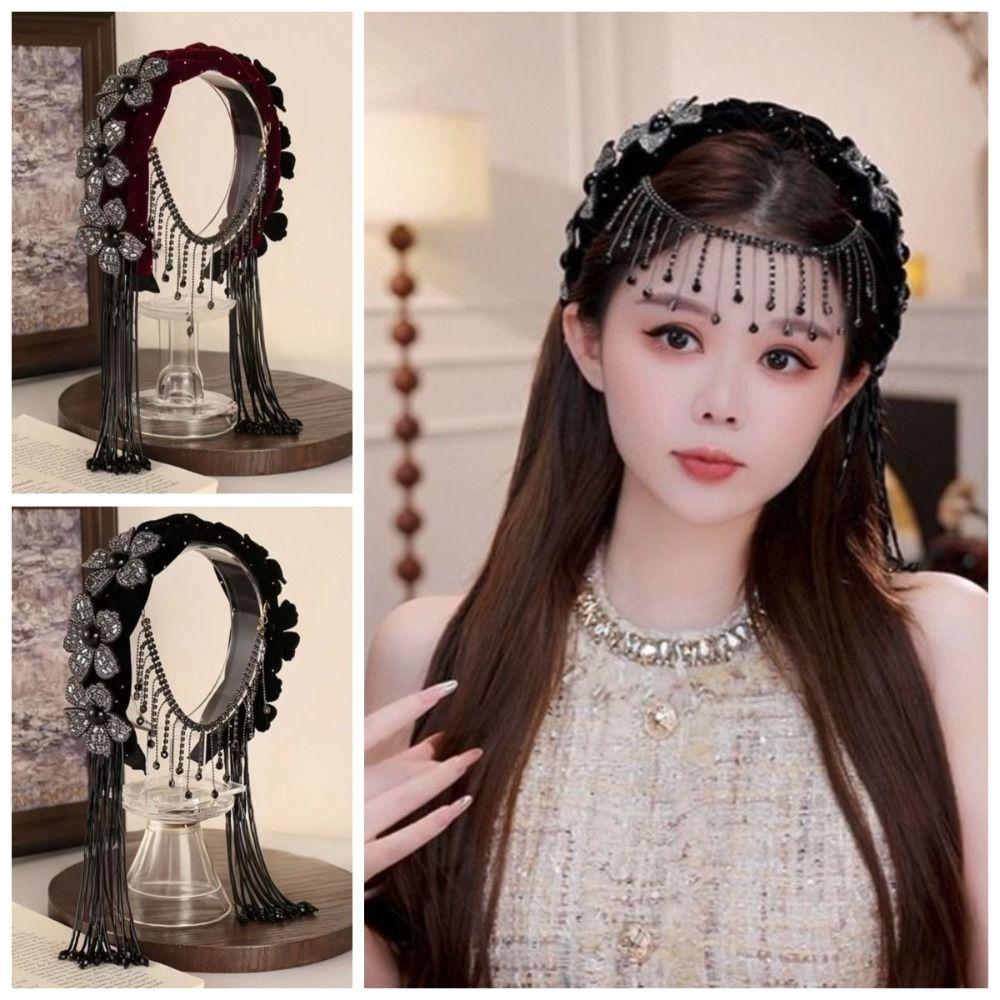 Exquisite Braid Flower Hair Hoop Sweet Elegant Headband Photo Props Wide Hair Band  Holiday Decor