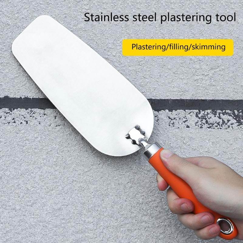 Flat Drywall Trowel High Hardness Stainless Steel High-Impact Handle Gyprocks Wall-Board Plasterboard Scraper