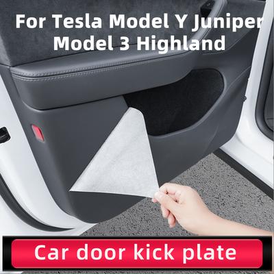 Car Door Anti-Kick Pad For Tesla Model Y Juniper 3 Highland Sticker Trim Kit Side Door Protector Cover Car Interior Decoration