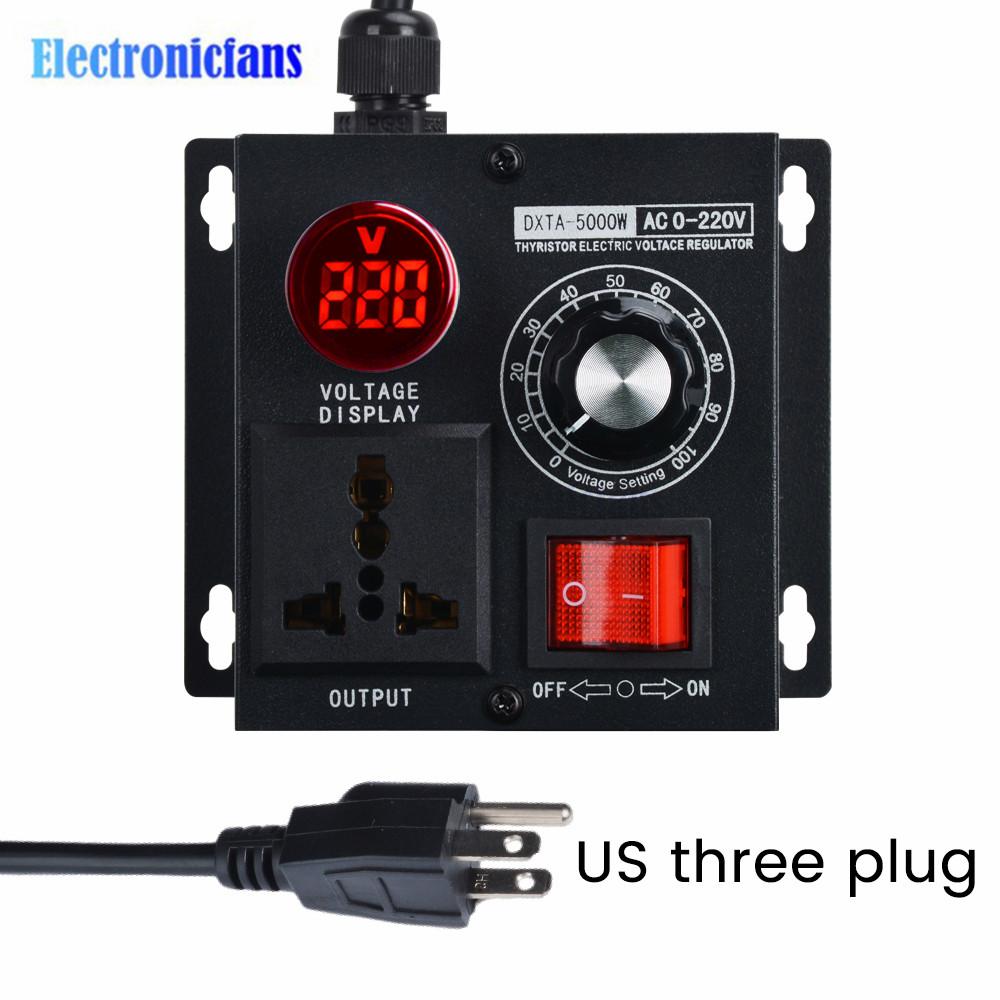 5000W Induktionsspannungsregler Controller Geschwindigkeitsregelung Thermostat Dimmung Verlangsamung 220V einphasiger Wechselstrom Regler Schalter